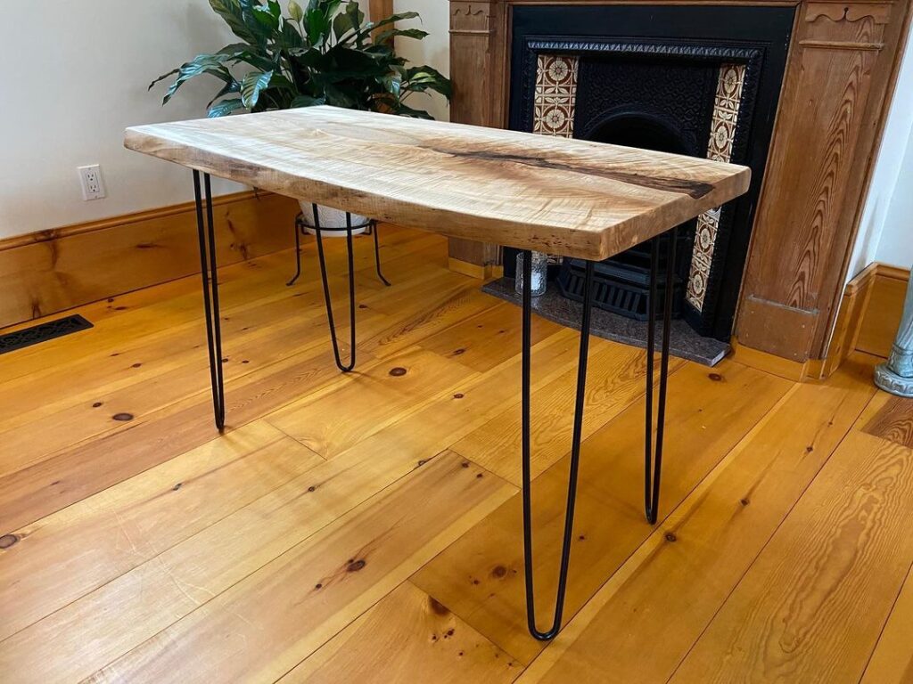 Live Edge Curly Maple Desk