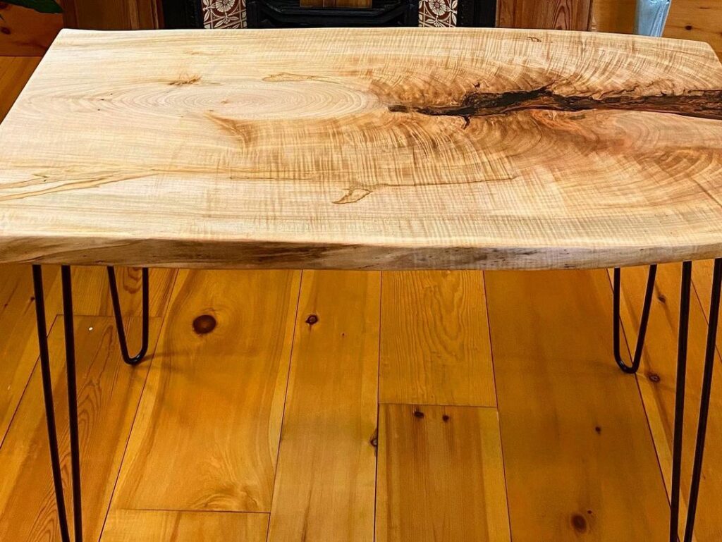 Live Edge Curly Maple Desk