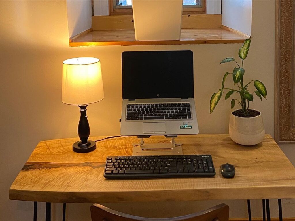 Live Edge Curly Maple Desk