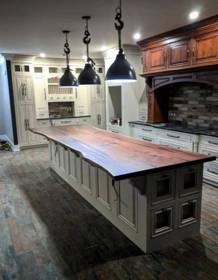 Live Edge Black Walnut Kitchen Island