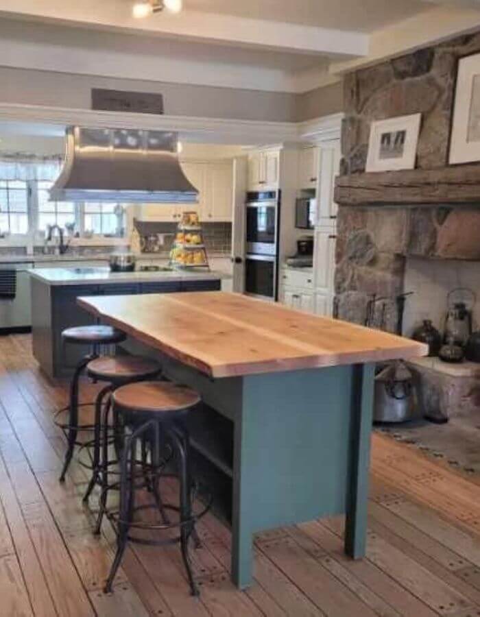 White Ash Kitchen Island