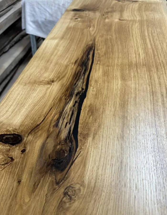 Live edge white oak bar top