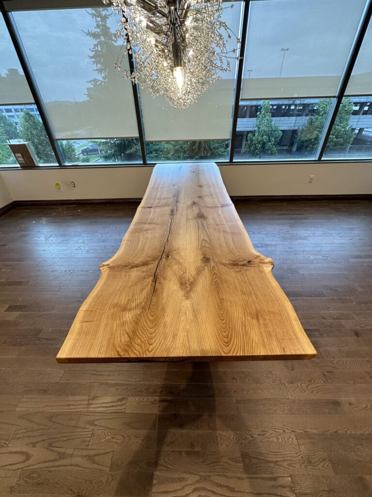 Live Edge White Ash Conference Table