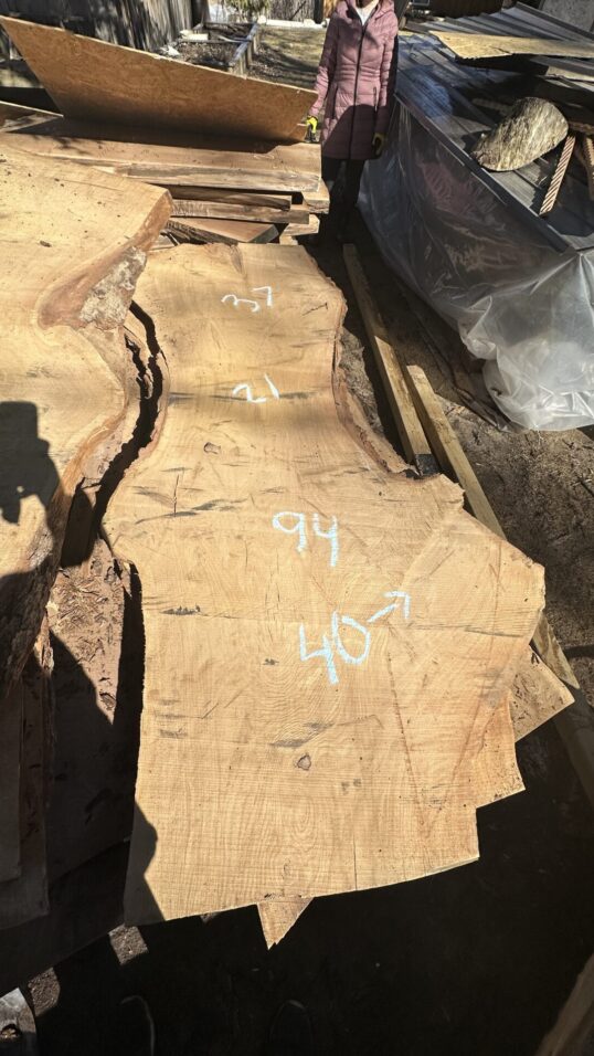 Live Edge White Oak Wood Slab