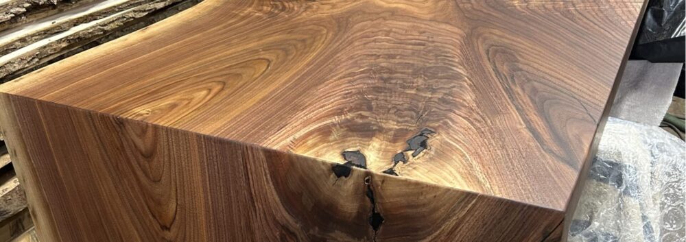 Black Walnut Waterfall Table