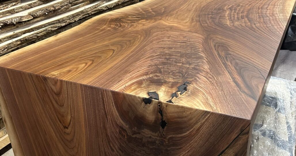 Black Walnut Waterfall Table